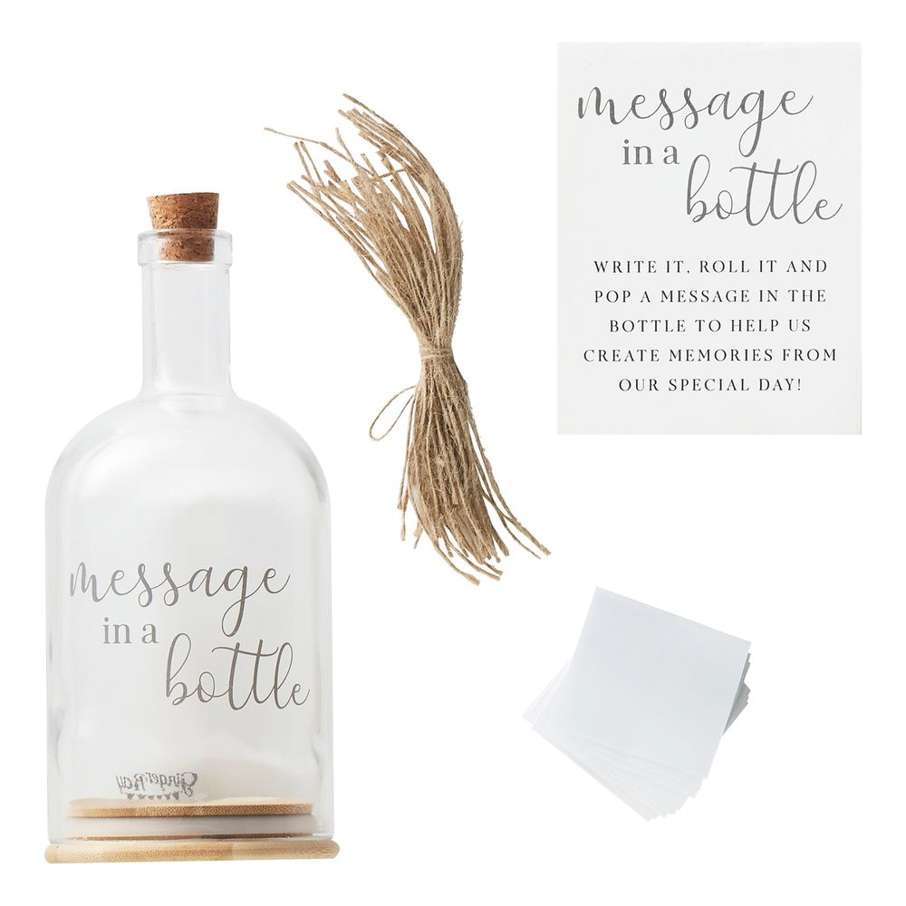 Gæstebog Flaske Message in a Bottle Kit