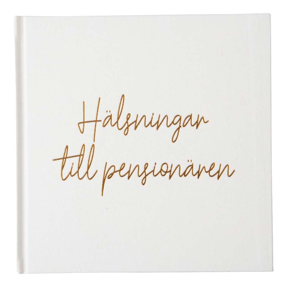 Vieraskirja Hälsningar till Pensionären