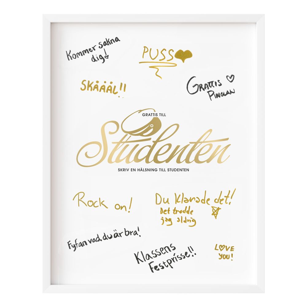 Gästbokstavla Studenten