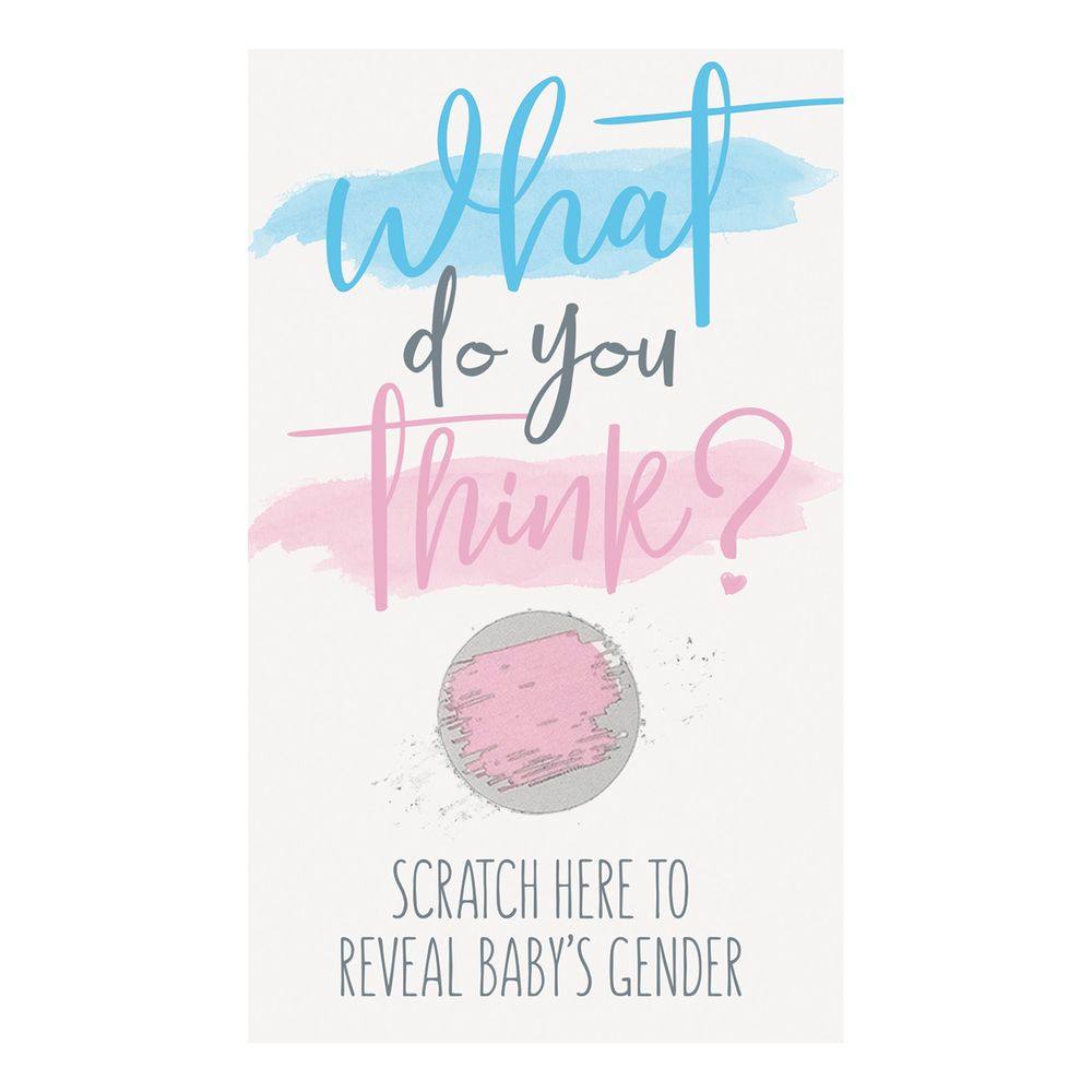 Gender Reveal Scratchkort Boy/Girl