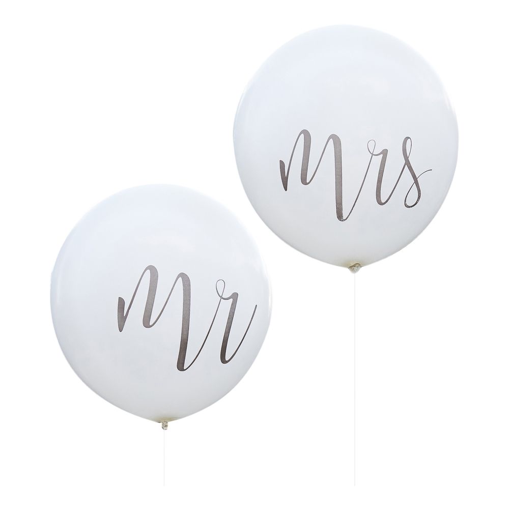 Gigantiska Ballonger Mr & Mrs Vita