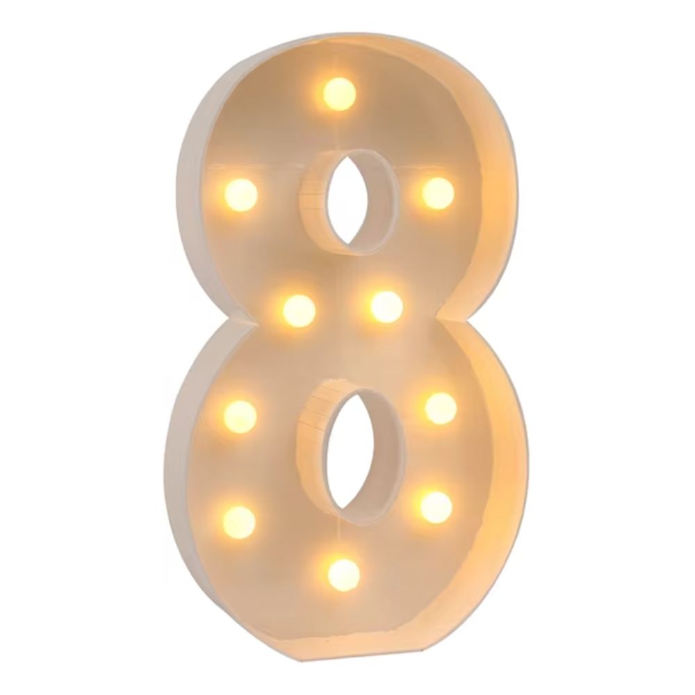 Gigantiske Tal med LED-Lys