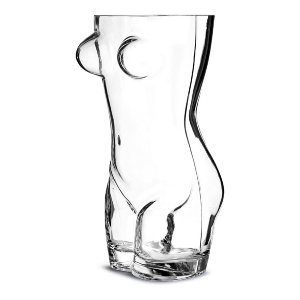 Gigantiskt Ölglas Kvinnokropp