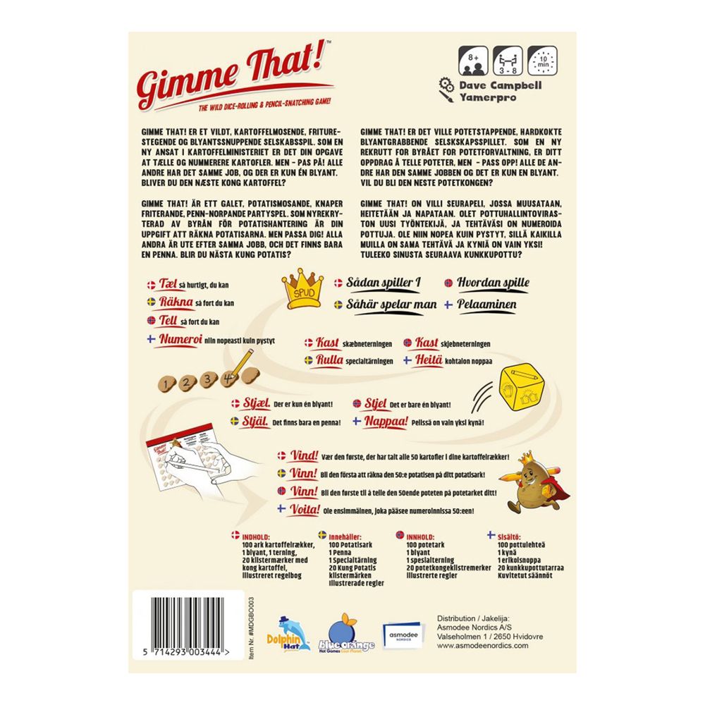 Gimme That! Brädspel