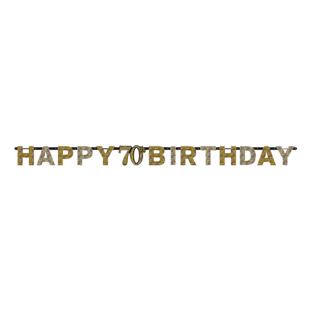 Viirinauha 70 Happy Birthday Hopea/Kulta Kimalle