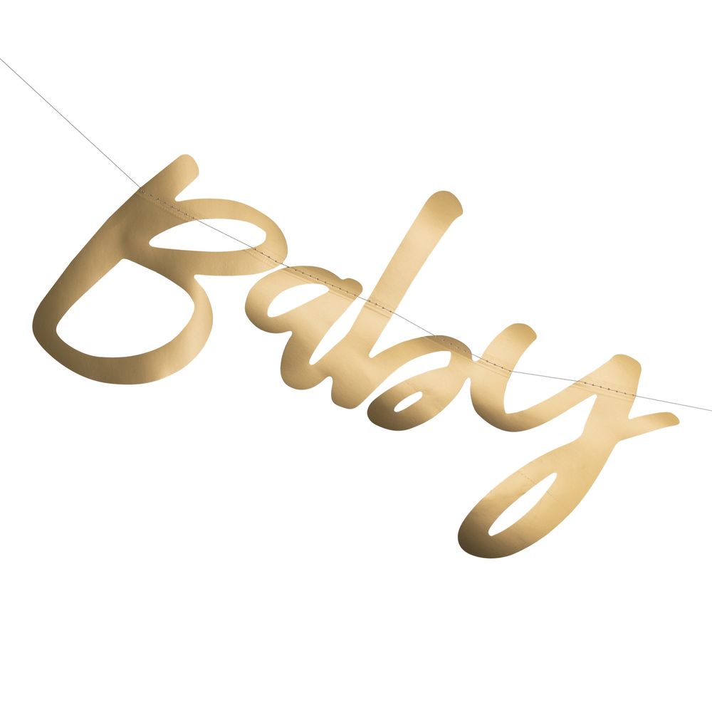 Girlang Baby Shower Matt Guld