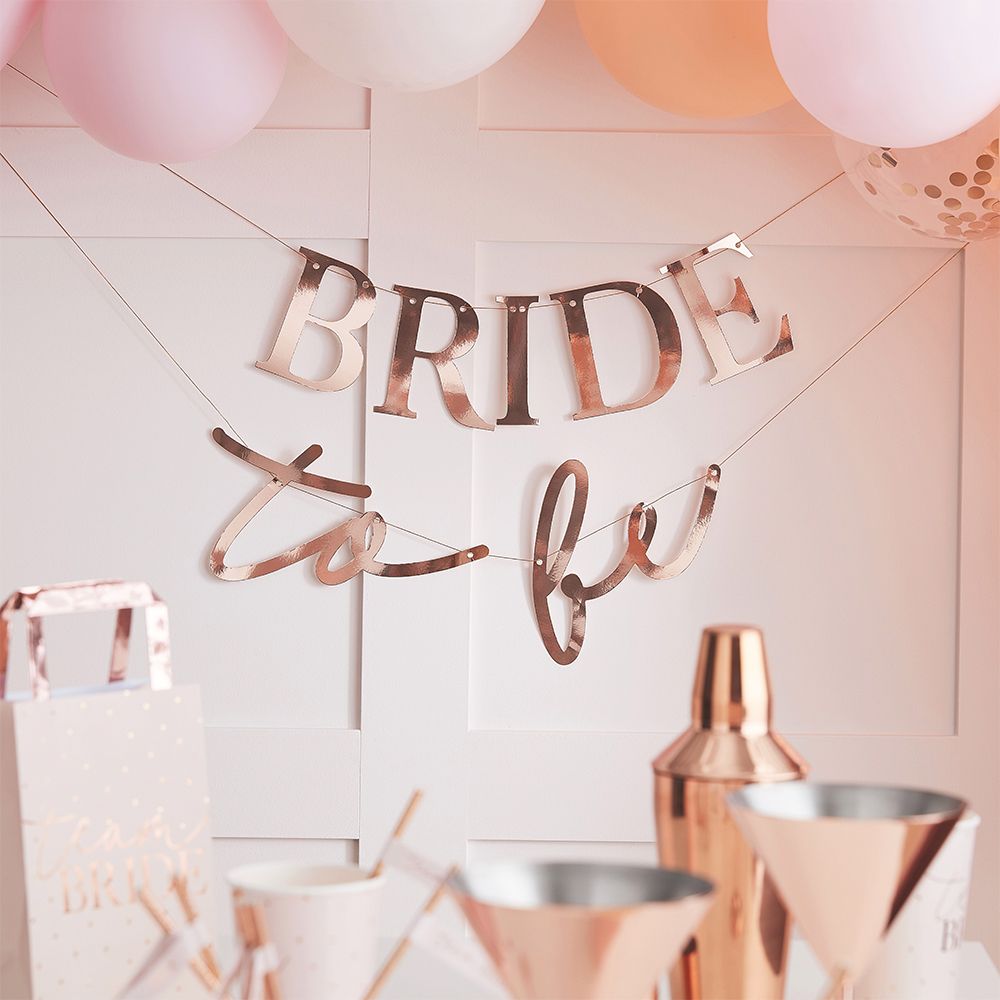 Girlang Bride to Be Roséguld