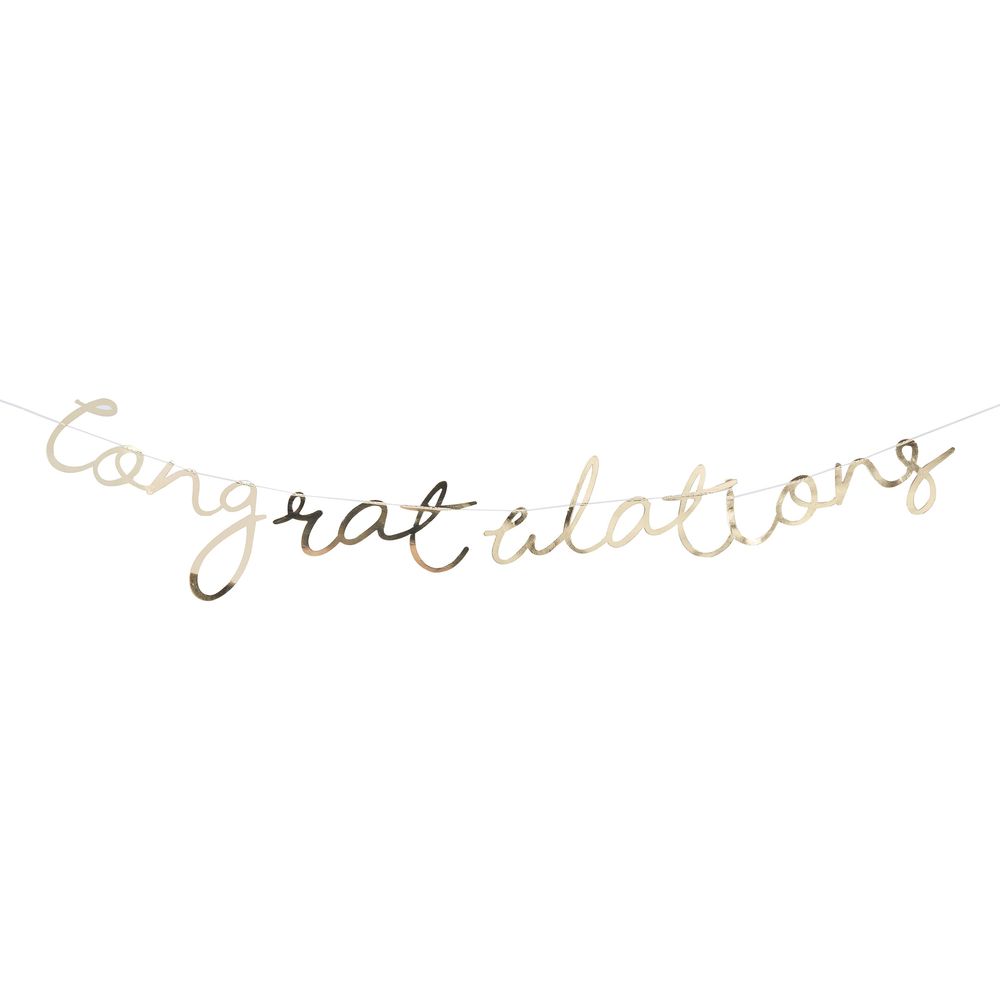Girlander Congratulations Gull Metallic