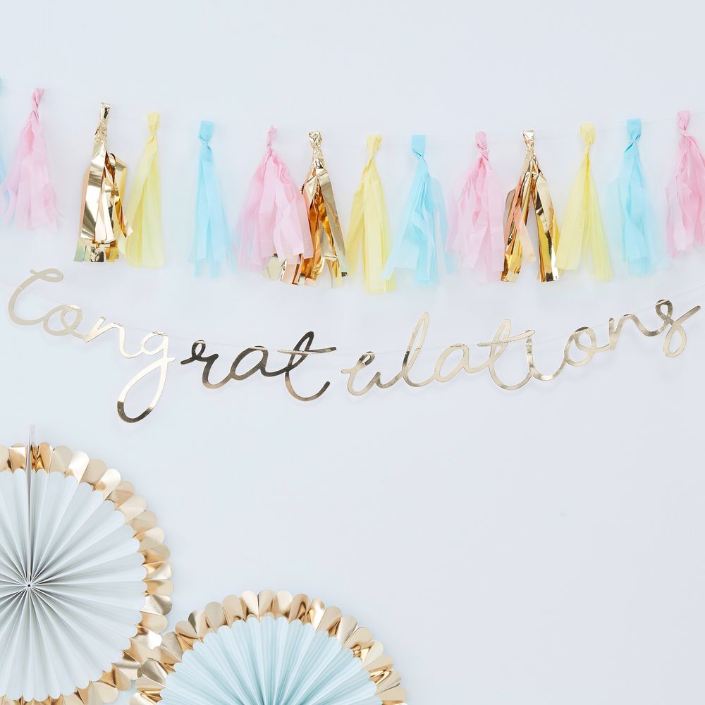 Girlander Congratulations Gull Metallic