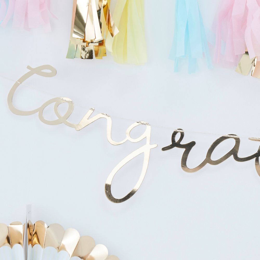Girlander Congratulations Gull Metallic