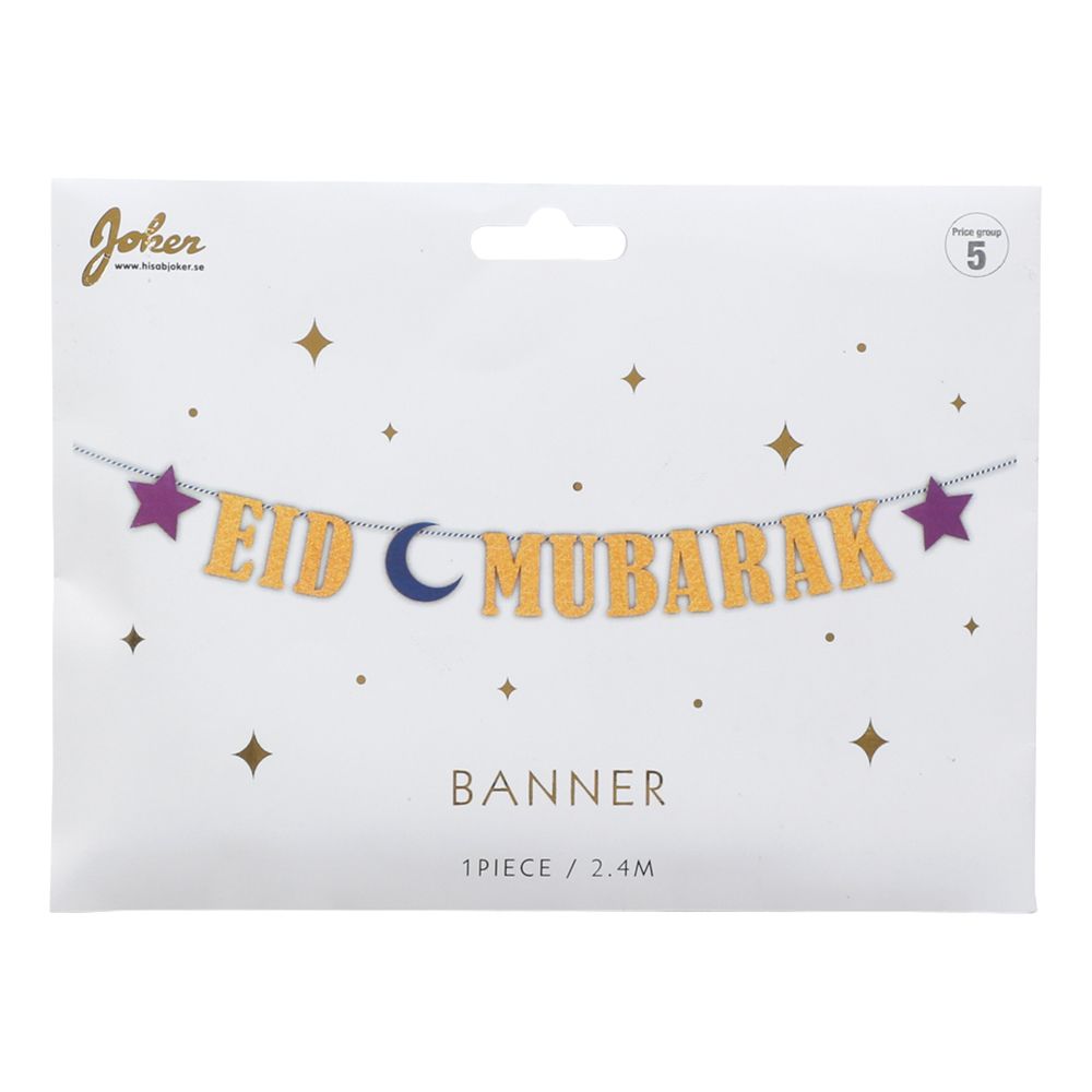 Girlang Eid Mubarak Guld Glitter