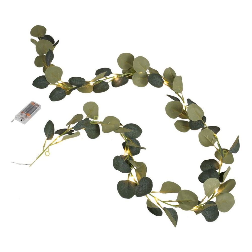Guirlande Eukalyptus med LED-lys
