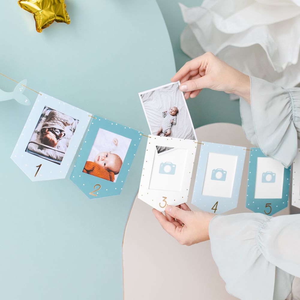 Girlang Fotoramar Baby Blå