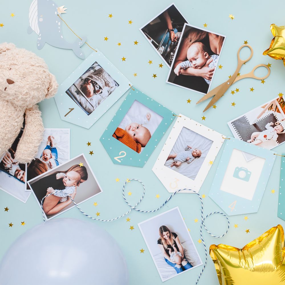 Girlang Fotoramar Baby Blå