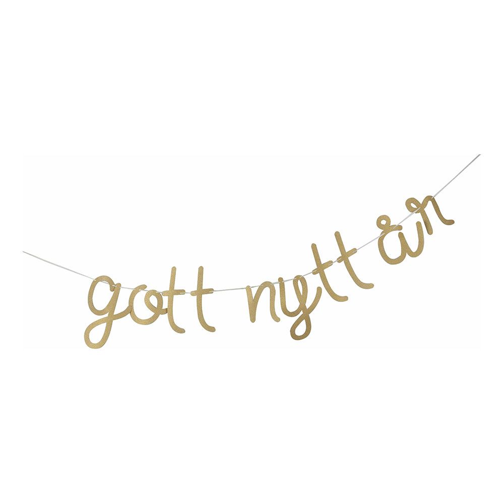 Girlander Godt Nytt År Gull Glitter