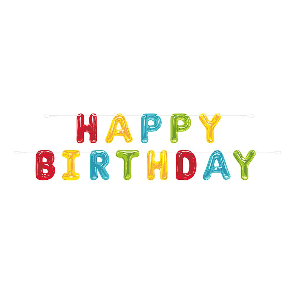 Guirlande Happy Birthday Ballon
