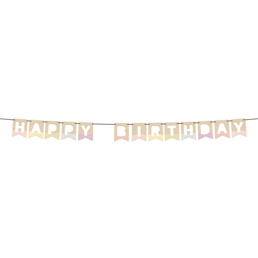 Girlander Happy Birthday Dreamy Pastel i tre