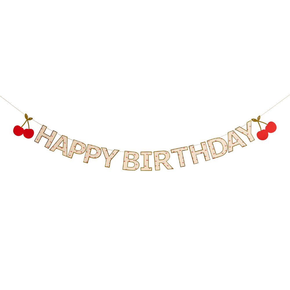 Happy Birthday -kirsikkaviirinauha