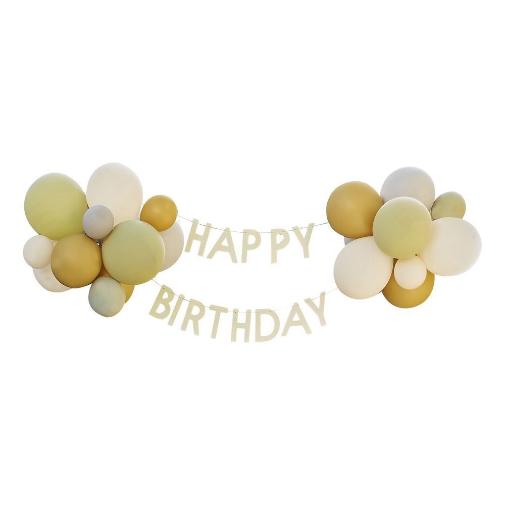 Girlang Happy Birthday med Ballonger