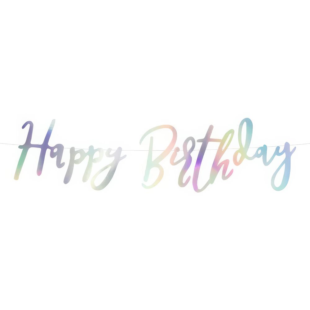 Girlang Happy Birthday Regnbågsskimrande