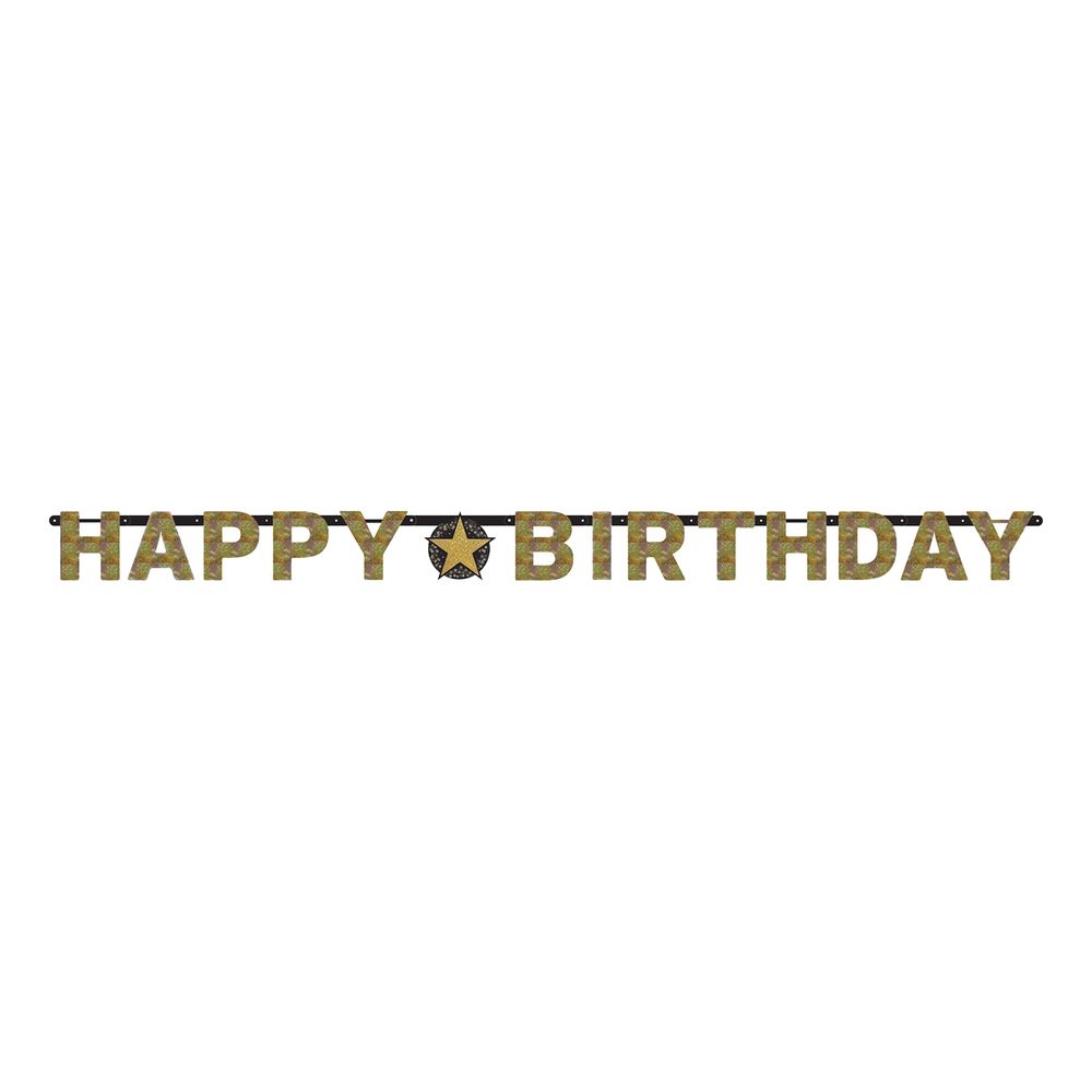 Viirinauha Happy Birthday Hopea/Kulta Kimalle