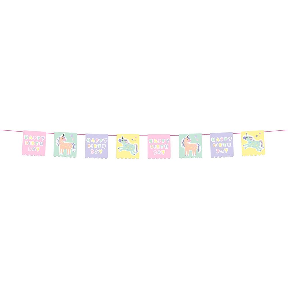 Girlander Happy Birthday Unicorns & Rainbows