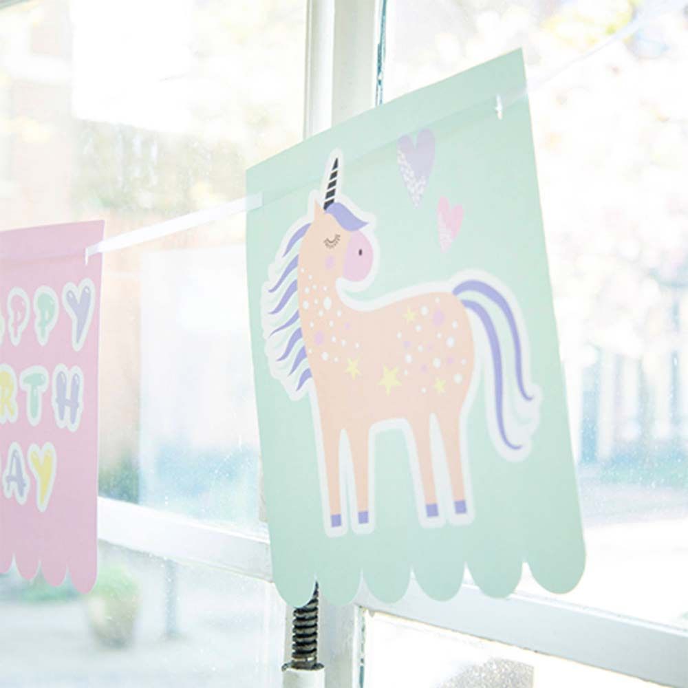 Girlander Happy Birthday Unicorns & Rainbows