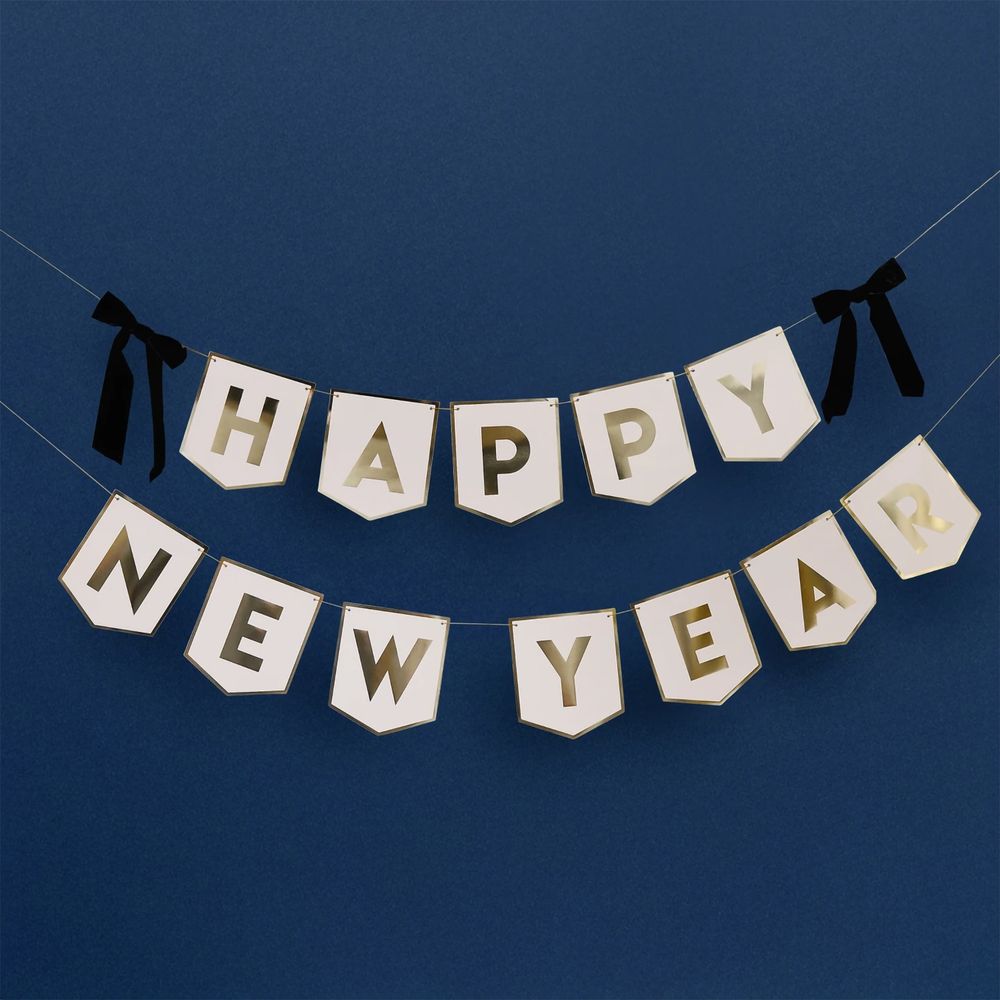Happy New Year -viirinauha Sammetsiruseteilla