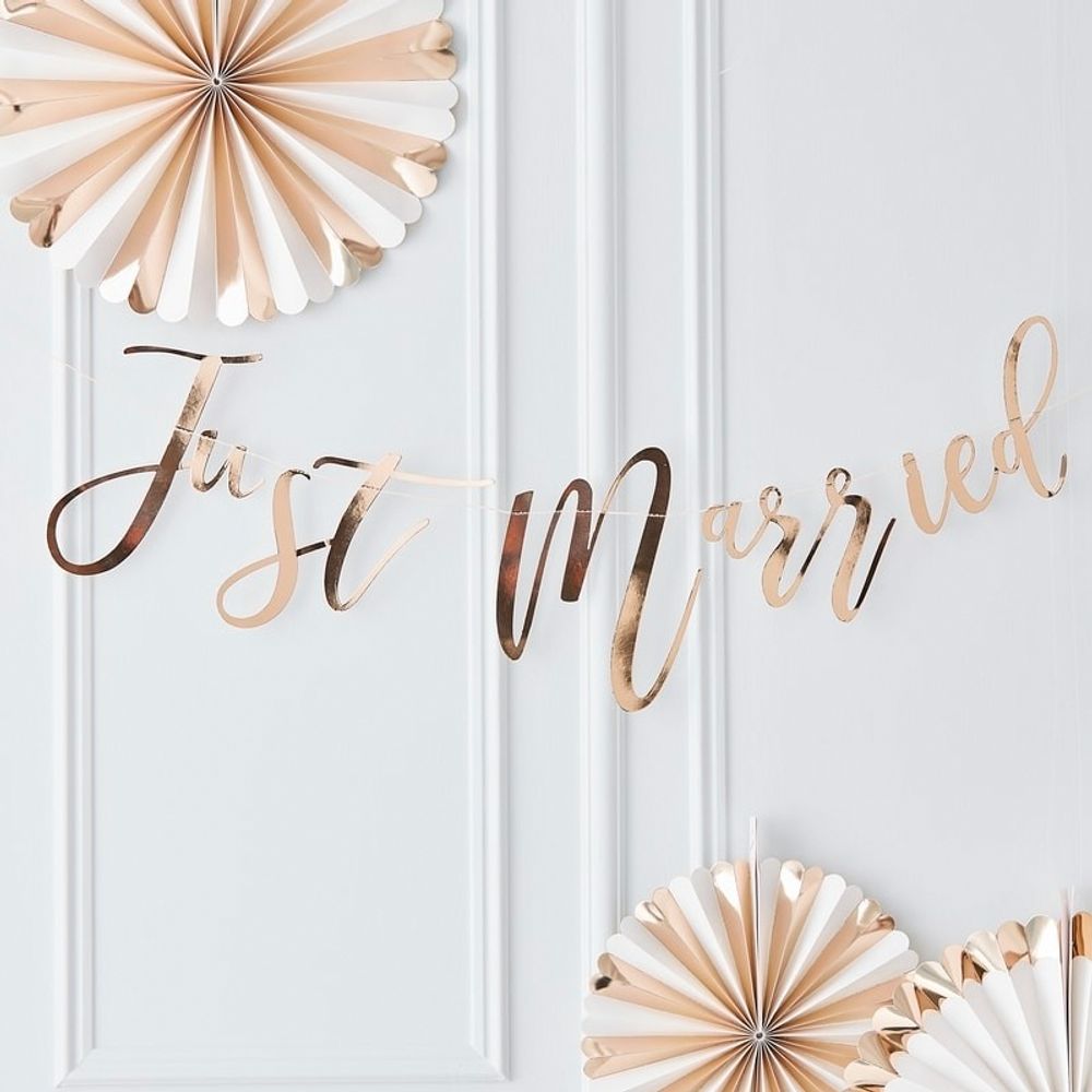 Girlander Just Married Gull Metallic