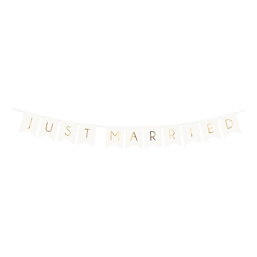 Girlang Just Married Vit/Guld