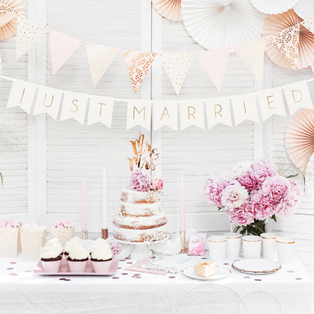Girlang Just Married Vit/Guld
