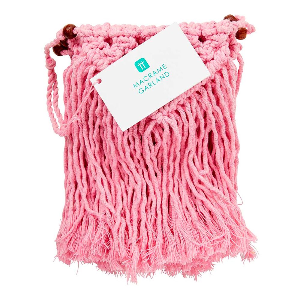 Tekstilgirlander Makramé Boho Rosa
