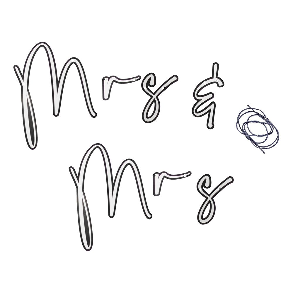 Guirlande Mr & Mrs Sort/Hvid