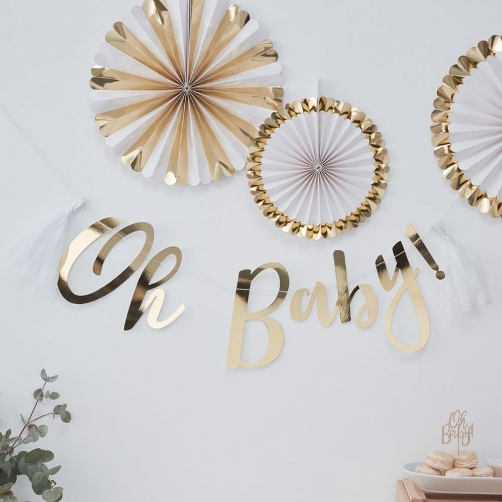 Guirlande Oh Baby Guld Metallic