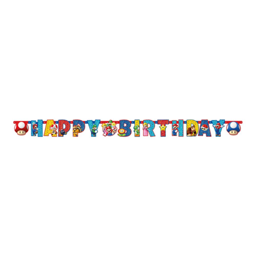 Girlander Super Mario Happy Birthday