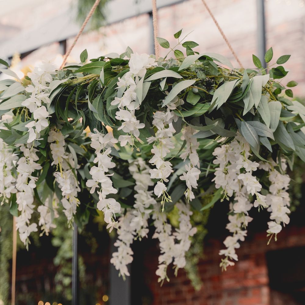Girlander Blåregn med Blomster
