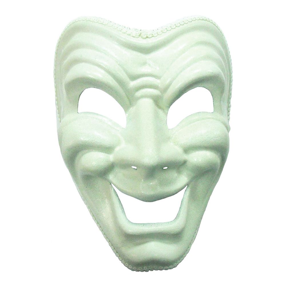 Glad Hvit Teatermaske