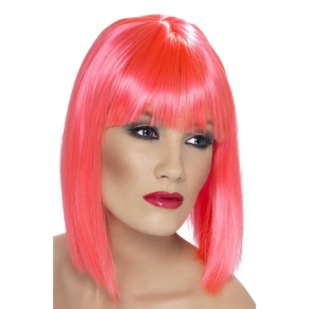 Glam Neonrosa Peruk