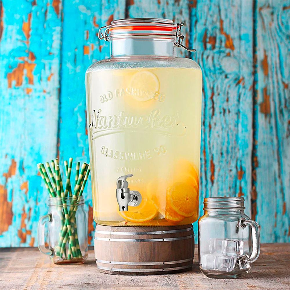 Glasskrukke Drikkedispenser