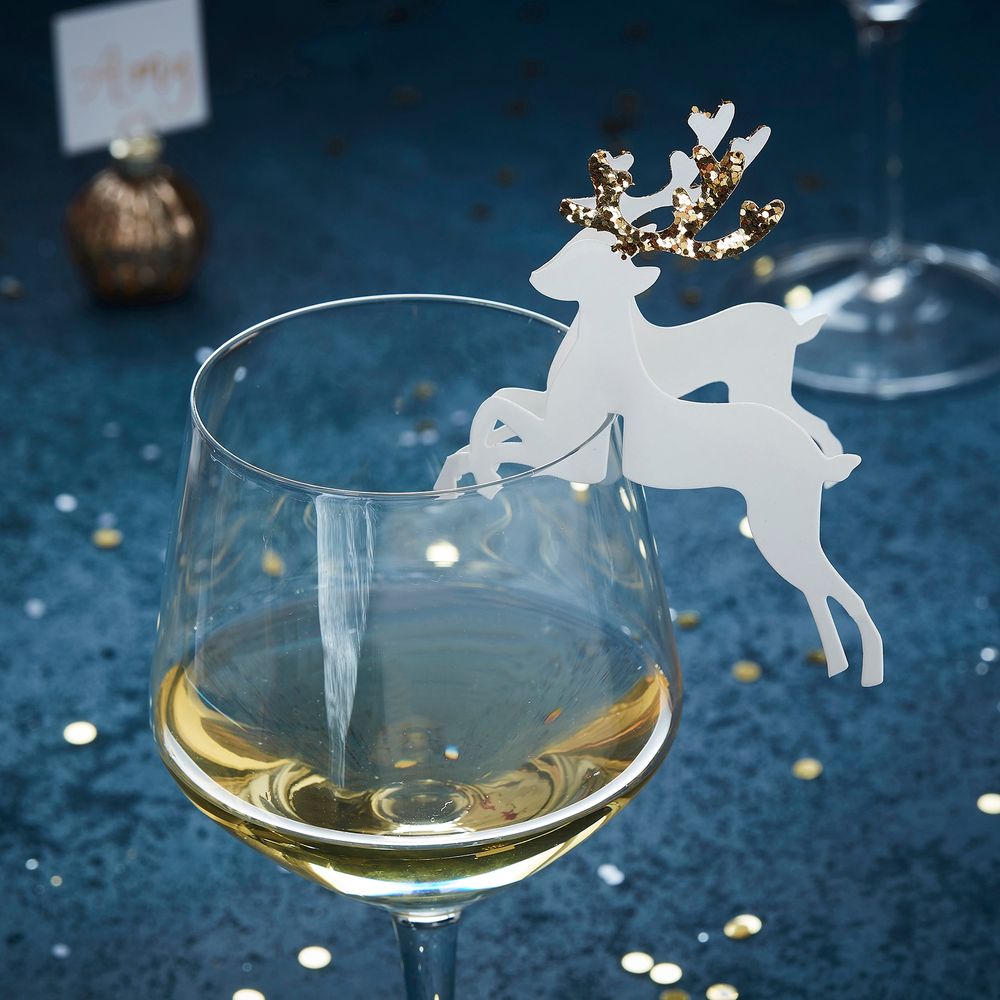 Glasdekoration Rensdyr Guld