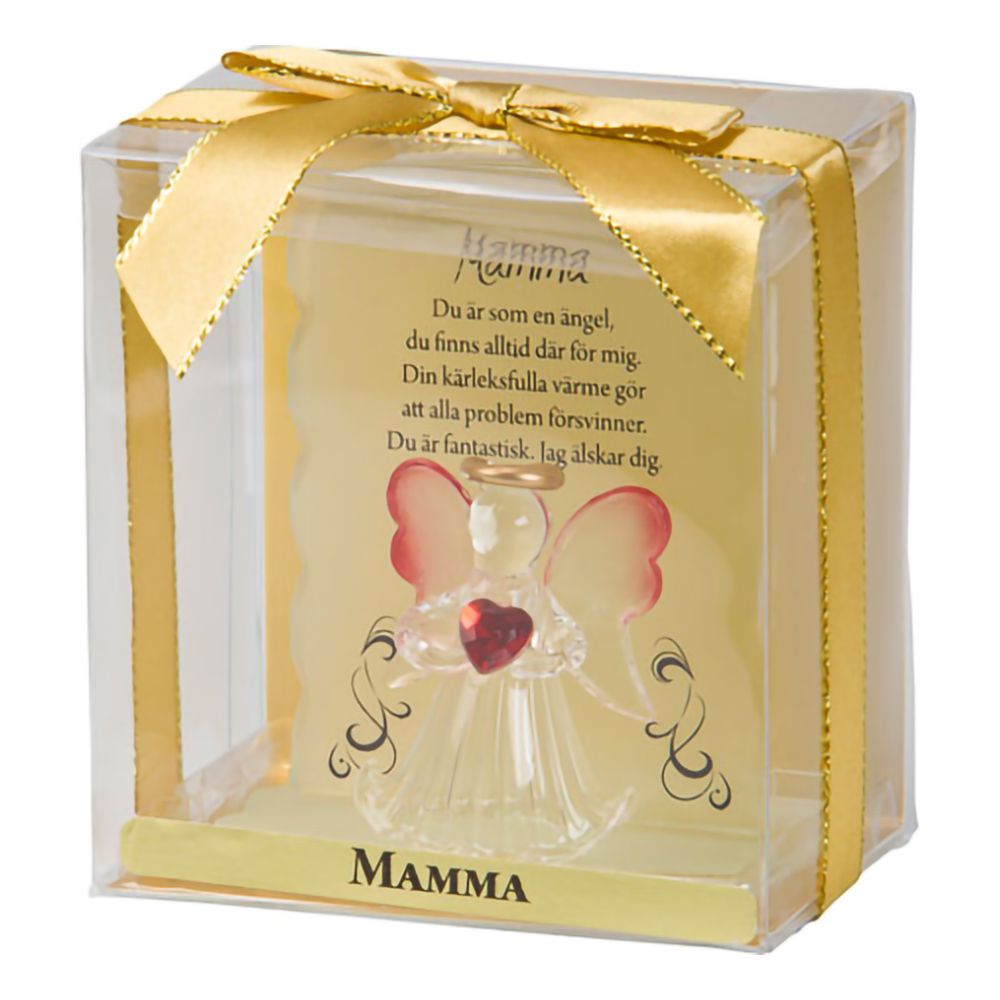 Glasfigur Mamma Ängel