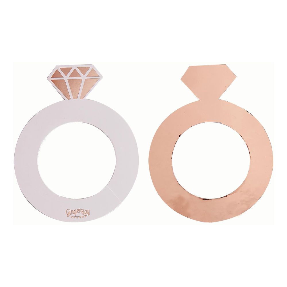 Glasmarkörer Diamantringar Roséguld