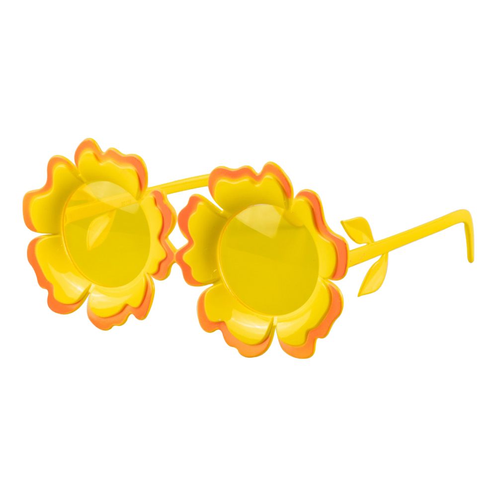 Glasögon Gula Blommor