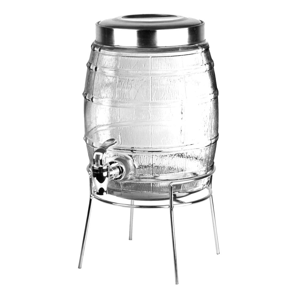 Glasstønne Drikkedispenser med Stativ