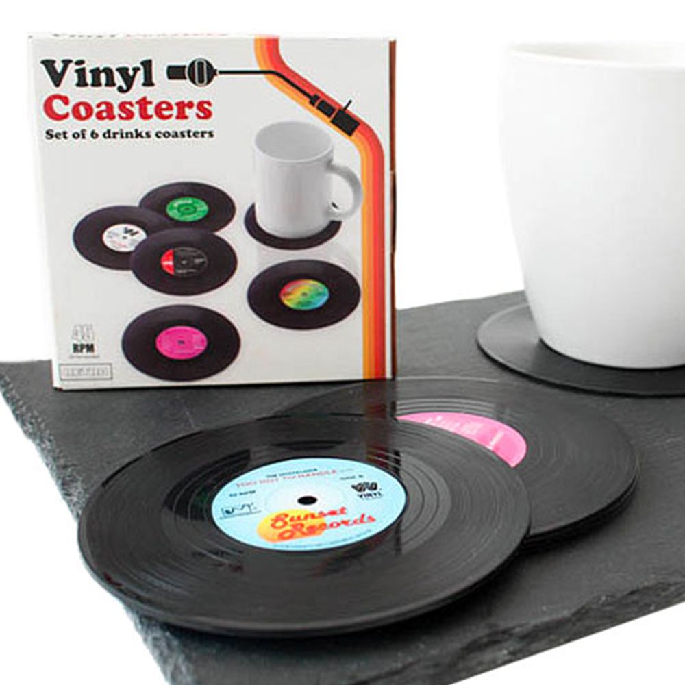Glassunderlag Vinylplater Retro