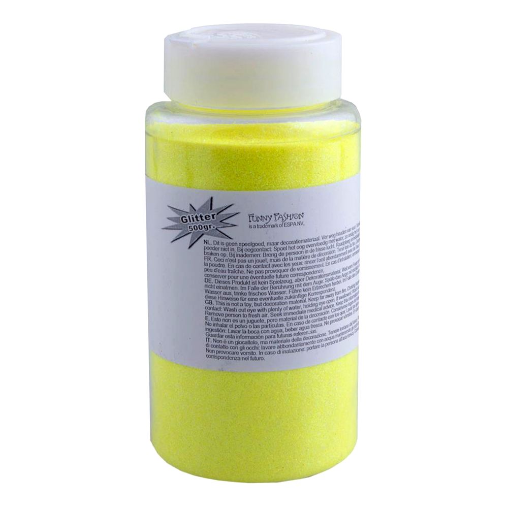 Glitter på Burk Fluorescerande Gul