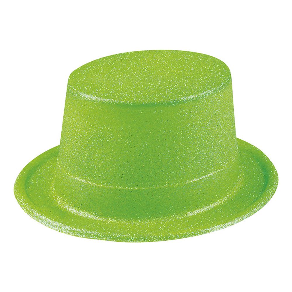 Glitterhatt Neongrønn