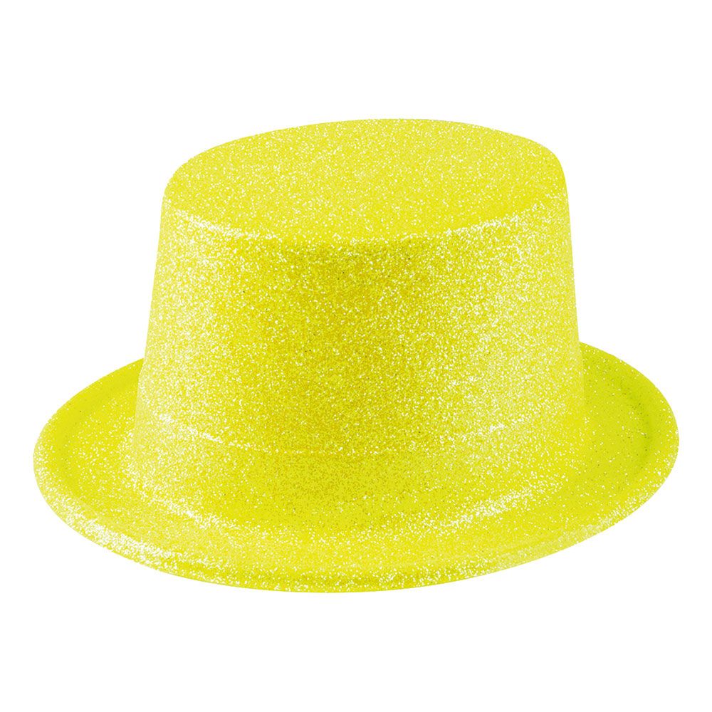Glitterhatt Neongul