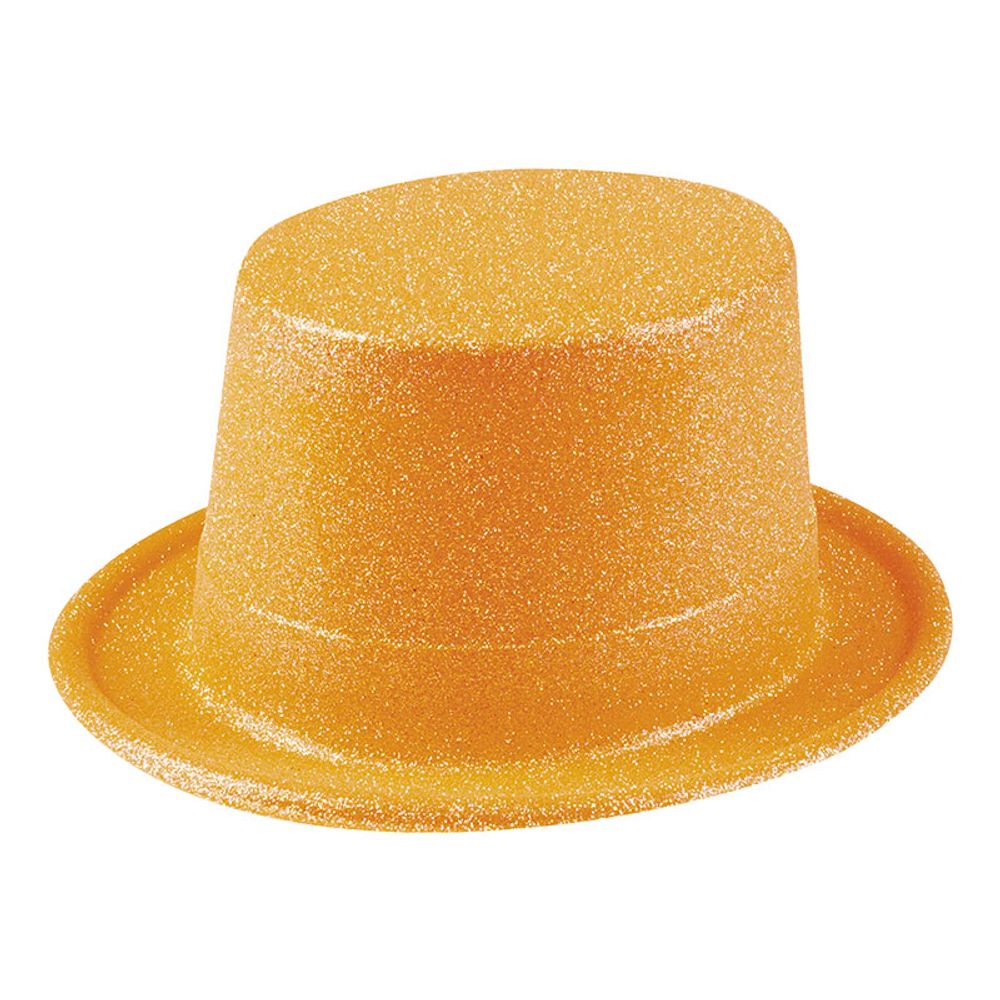 Glitterhatt Neonoransje