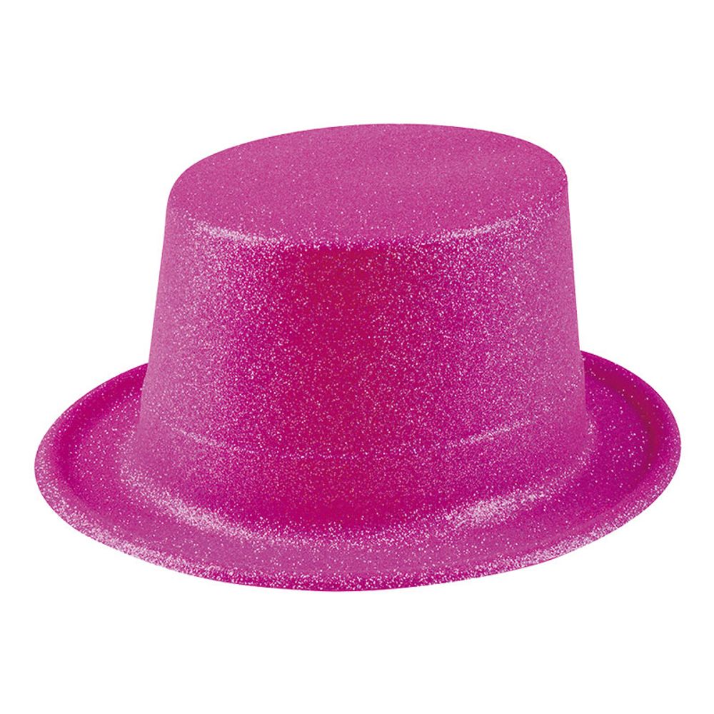 Glitterhatt Neonrosa